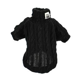 Suéter de cuello alto para perros y gatos de calidad, ropa de invierno cálida de punto para perros pequeños, ropa para Chihuahua, abrigo para cachorros, chaqueta, productos para mascotas