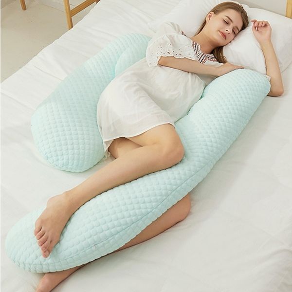 Qualité Enceinte Côté Sommeil Corps Grossesse Pour Soutenir La Taille Abdomen Coussin D'allaitement U Maternité Oreiller 201117