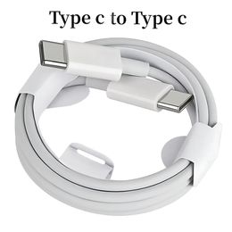 Câble USB PD 20W Type C à Type-C Charge 1M Câbles de ligne de données pour iPhone 15 pro max Samsung Huawei Adaptateur de téléphones Android PD USB Charger