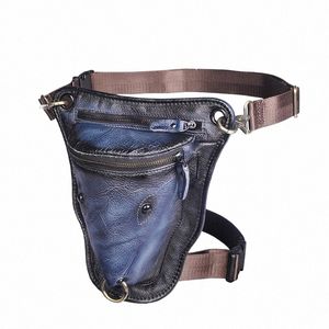 Qualité Véritable Cuir Hommes Design Casual Brown Classique Épaule Sling Sac Fi Bleu Voyage Fanny Taille Ceinture Pack Jambe Sac 833 d9Ao #