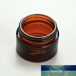 Kwaliteit Refilleerbaar Amber Glass Facial Cream Sample Lege Jar Containers 50 st