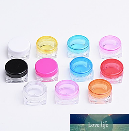 Kwaliteit Navulbare make -uppotten Plastic Travel Lege fles 3G 5G Doos Transparante fles cosmetische crème 3 ml POTS Clear Lip Factory Outlet