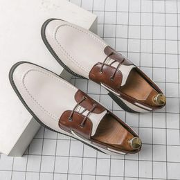 Zapatos de calidad Classic High 670 Casual Business Men Dress Leather Elegant Formal Wedding Lace-Up Slace On offic 74