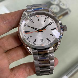 Kwaliteit zilveren wijzerplaat horloge Master Terra 150M 42mm automatisch mechanisch roestvrij staal glazen achterkant sport zee herenhorloges269W