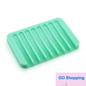 Porte-savon de qualité avec drain porte-savon en silicone pour douche salle de bain auto-vidange cascade porte-savon 16 couleurs