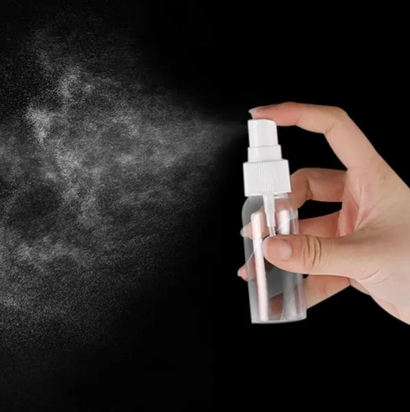 Botellas de spray de calidad, Mini botella de viaje de plástico vacía transparente y fina para Perfume, aceites esenciales, líquidos, aromaterapia