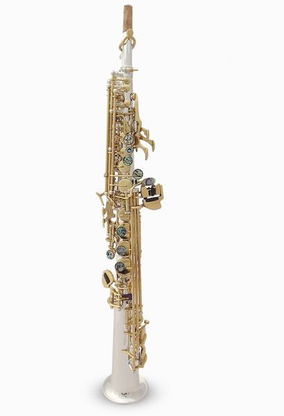 Saxophone droit de qualité S-992, jeu professionnel, saxophone Soprano japonais, instrument de musique Bb plaqué argent