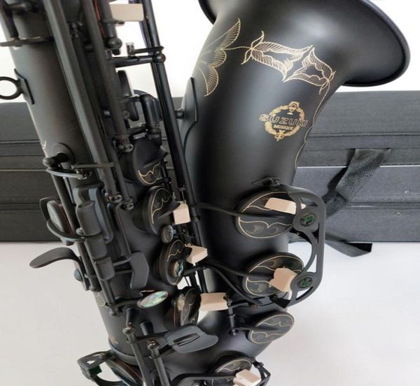 Saxophone ténor de qualité japonais Suzuki, instrument de musique noir mat, jeu professionnel, saxophone ténor 2309345
