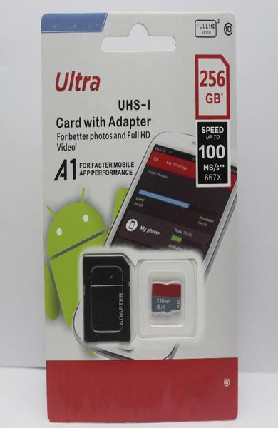 Calidad La última clase de producto 10 32GB 64GB 128GB 256GB PO Micro SD Adaptador de tarjeta Good Metail Blister 15338701