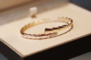 Qualité Top Or Mince Femmes LOVE Diamond Top V-Gold Sier Bracelet Style Ouvert Bijoux De Mariage Pour Cadeau Avec Boîte 1 V-
