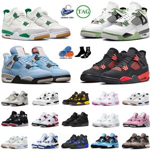 topkwaliteit jumpman 4s j 4 retro basketbalschoenen heren dames Pine Green Sail Pink Pure Money Photon Dust Black Cat Midnight Navy OG Thunder sneakers trainers 36-47