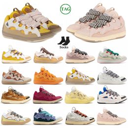 Hot designer Top quality Lavns Shoes Platform Men Womens trainers Black Pink White Red Bright Yellow Blue Orange Green woven Dress sneakers size Eur 35-46 Sport12015