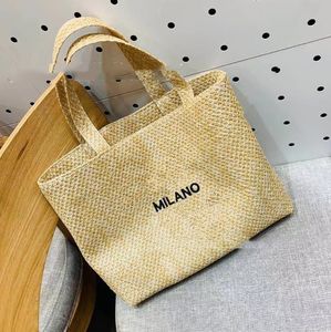 Sac fourre-tout de qualité New Summer Straw Casual Bags Trendy Fashion Shopping Bags Beach Shoulder Handbag