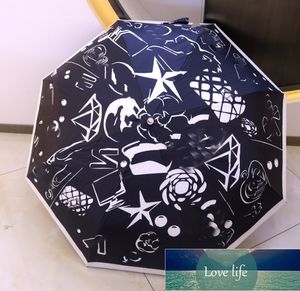 Hoogwaardige drievoudige automatische zonwering, UV-bescherming, parasol, zonnescherm voor dames, modemerk voor tweeërlei gebruik