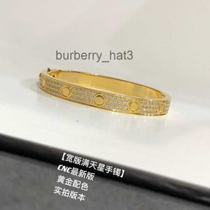 Bracelet en or V de qualité haute édition pour femmes, large étoile de ciel, placage épais, Rose 18K, mode, luxe léger, diamant pour Couple