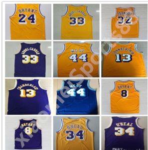 Qualité Vintage 73 Rodman Shaquille 34 O Neal Jersey 33 Kareem Abdul Jabbar Jersey 13 Wilt Chamberlain Jerry 44 West Jer1554011