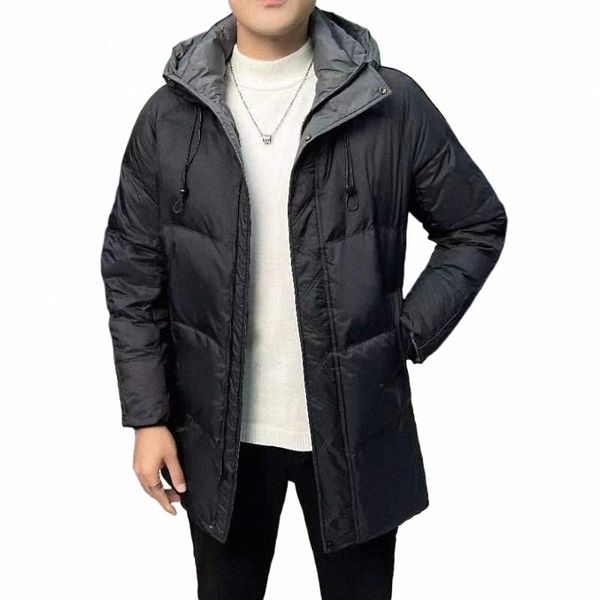 Chaqueta de invierno de calidad LG para hombres sólido con capucha Clain cortavientos captura caliente Mern fi ropa r647 #