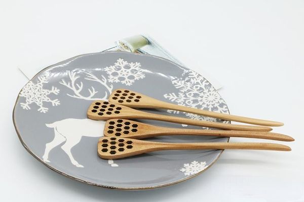 Cucharas de miel talladas creativas de madera de calidad, cucharas de miel talladas en panal, cucharón de miel, herramienta de cocina, accesorio de cubiertos