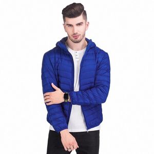 Quanbo veste à capuche légère pour hommes de haute qualité veste bouffante pliable manteau en duvet isolé veste d'hiver légère 4575 #