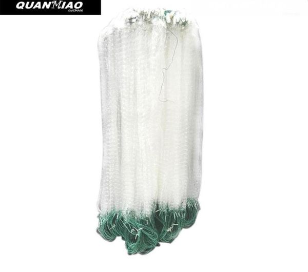 QuanMiao-red de pesca de malla única, trampa flotante duradera de nailon, monofilamento, accesorios de branquias para fundición a mano, 17265069