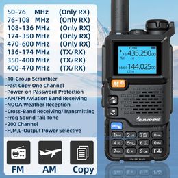 Quansheng UV 5R Plus Walkie Talkie Portable AM ​​FM Radio Commutateur VHF Station K5 Receiver Ham Wireless Set Long Range 240510