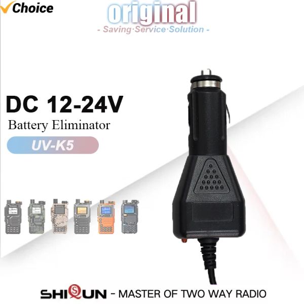 Quansheng UV-K5 UV K6 UV-5R Plus Eliminator Eliminator Walkie Talkie Car Charger 12V / 24V Cigarette Lighter pour UV K5 (8) Radio Ham