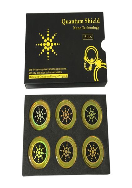 Pegatina de escudo cuántico Sticulante de teléfono móvil para teléfonos celulares Protección contra la radiación de EMF Fusion Excel Antiradiation 6PCSBOX3160443