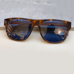 Lunettes de soleil acétate de cadre carré 0341 Havana Blue Men Sounges d'été Gafas de Sol Designer Sunglasses Shades Occhiali da Sole UV400 Protection Eyewear