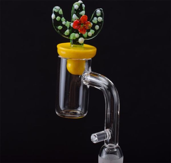 Quartz Banger Nail avec Cactus Carb Cap Crochet Domeless Dab E Nail 2mm paroi latérale épaisse Bangers 16mm 20mm Enail Rig Nail5610285