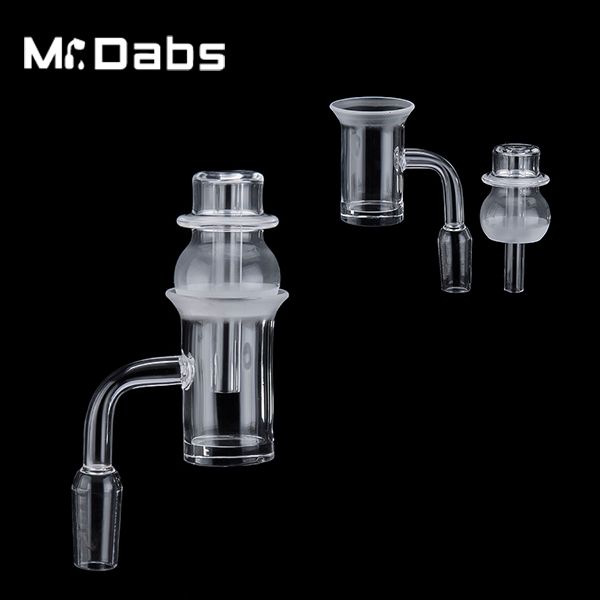 Cuarzo Banger Bola de cuarzo y zócalo Accesorios para fumar clavos con tapa de carburador de vidrio transparente Buen sellado para tuberías de agua Bong Dab Rigs al por mayor