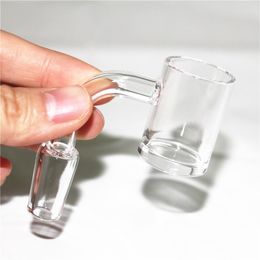 Quartz Banger pipes à fumer bol de brûleur à mazout avec 4mm d'épaisseur de fond 10mm 14mm mâle femelle Joint clou verre cendrier