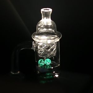 Quartz bangerTerp PearlGlass Carb Cap 25mm Flat Top quartz banger Spinner carb cap têtes de quartz 10mm 14mm 18mm Verre Bong