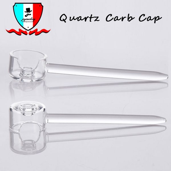 Quartz Carb Cap Dia 15.5mm 22.5mm Banger Nails Accessoires pour fumer avec une poignée sur le côté Verre Bong Dab Rigs 420