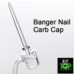 Pure Quartz Carb Cap voor Domeloze Quartz Banger Nail, Fit Bowls Diameter 22mm met 2 Air Gaten en één Dabber