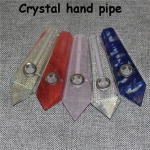 Quartz Carb Gat Pipes Novelt Amethyst Healing Crystal Smoking Tabak Pijp Groothandel Natural Hand Tool