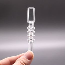 Narguilés Quartz Dab Straw Tips Avec Clip Pour Mini Nectar Collector Kits 10mm 14mm 18mm Banger Nail Glass Water Bongs Pipes Dab Oil Rigs