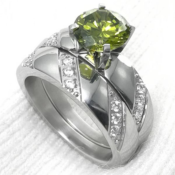 Anillos de pareja un par de hombres y mujeres simple moda temperamento corona circón anillo de boda anillo de diamante de imitación