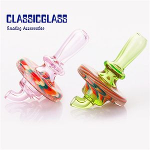 Glaskarbap Cap Kleurrijke UFO Rook Caps Hoed Stijl Kleur Fit Quartz Banger Nail Enail DAB RIG