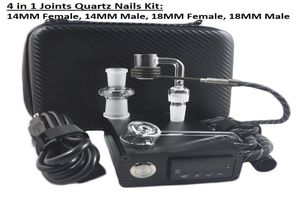 Quartz e Dab Nail Box Kit Electic 14 18 mm vrouwelijke mannelijke kwarts nagel elektrische DAB -nagel complete kit temperatuurregelaar Dabbe7919121