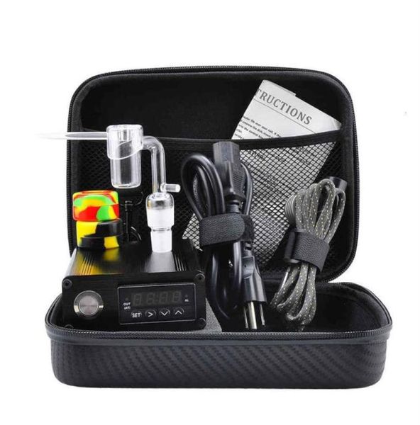 Kit de caja de uñas Quartz E Dab Electic 14 18 MM Hembra Macho Clavo de cuarzo Kit completo de uñas Dab eléctrico Controlador de temperatura 100w Dabb9036206