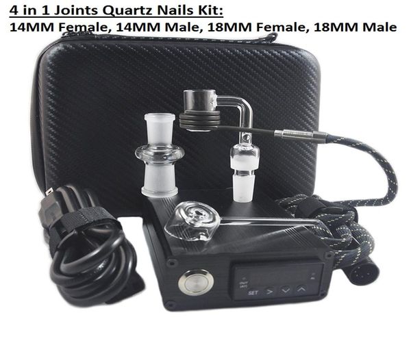 Kit de boîte à ongles de quartz e dab 14 18 mm femelle mâle nail électrique dab kit complet kit de température du contrôleur dabbe3562313