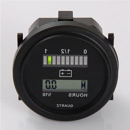 Freeshipping QUARTZ LED Batterij Indicator Digitale Urenteller voor DC Aangedreven Unit 12V24V,24V,36V,48V,72V Khiau