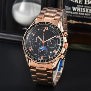 Quartz Hommes De Luxe Sport Designer Jour Date Montre Or Rose En Acier Inoxydable Mouvement Automatique Montres Étanche Lumineux hommes qualité Montres relaguntang