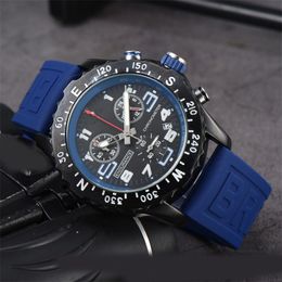 Quartz Montre Homme Endurance Watch voor mannen Chronograph Avenger Orologio. Solid Color Trendy Star Rubber Fashion Watch Red Black Blue White SB048 Q2