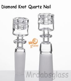 Quartz Nail Diamond Knoop Nagel 2mm Dik 10mm 14mm 19mm MaleFemale Frosted Joint voor waterpijpen booreilanden8102098