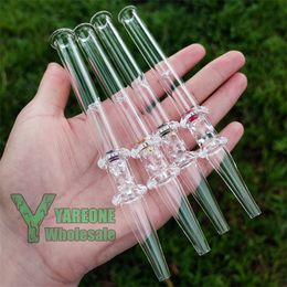 Quartz Nectar Collector Kit Deping Rook -accessoires 5,9 inch één stuk mini -schroefdraad DAB Straw Stick met gekleurde Terp Pill Pearl Inside Yareone Groothandel