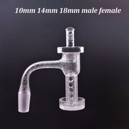 Quartz Oil Burner Pipe Beracky Sandstested afgeschuinde rand met dop kegel Terp Pearl 20mmod snijpatroon Kwarts Charmer Banger Nagels voor Dab Rigs Bong goedkoopste