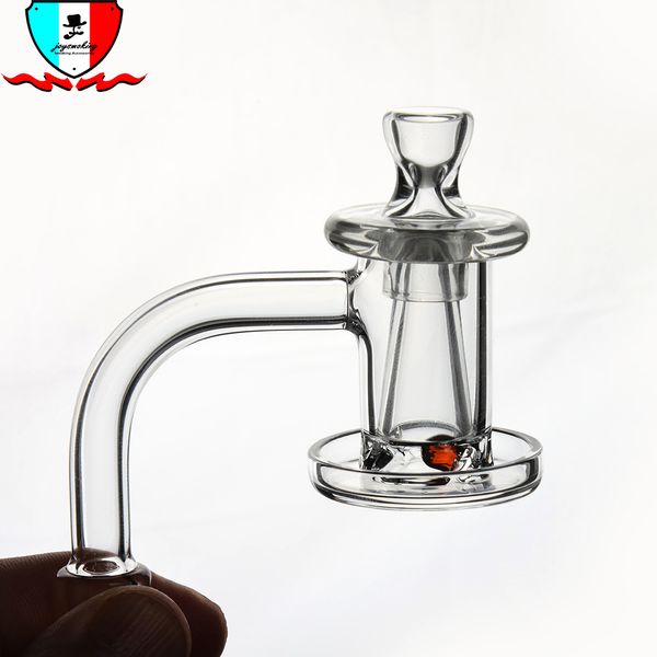 Cuarzo Spinner Banger Set Accesorios para fumar con 1 Glass Terp Pearl y Carb Cap 1 Cono de vidrio 10 mm 14 mm 19 mm Junta transparente macho / hembra para Dab Rig Bongs