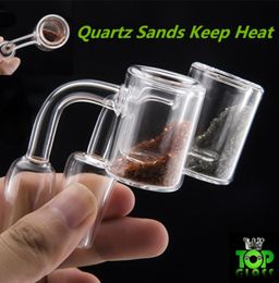 Quartz Thermal Banger avec sables de quartz belle couleur garder la chaleur bien 10mm 14mm 18mm Double Tube Quartz Thermal Banger9145300