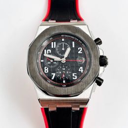 Quartz Timing Watch Mens Watches 42 mm Brotte en caoutchouc souple Sapphire imperméable Orologio Di Lusso Wristswarchs ES